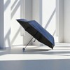 Unique Bargains Umbrella 6-Rib Flat 50% Fold Mini Parasol Full Shading-Sun Protection Impact Cloth 34.25"x20.47" 1 Pcs - 2 of 4