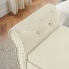 CENGHU Velvet Multifunctional Storage Rectangular Ottoman Bench, Ottoman Footstool with Crystal Buckle Solid Wood Legs and 1 Pillow, Storage Ottoman - 4 of 4