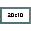 PosterPalooza | Panoramic Simple Blue Picture Frame - UV Acrylic, Foam Board Backing, Hanging Hardware - 2 of 4