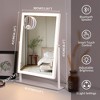 HOMLUX Music Makeup Mirror - Adjustable LED, Detachable 10X Magnification, Smart Touch - 3 of 4