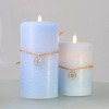 LumiPur 3.5"x5" Signature Natural Glow Coastal Flameless LED Wax Pillar Candle Powder Blue - 2 of 4