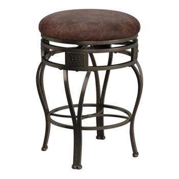 26" Montello Backless Swivel Height Counter Height Barstool Bronze/Brown - Hillsdale Furniture