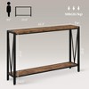 43" Console Table, 2-Tier Industrial Narrow Entryway Table , Sofa Table, Console Tables for Entryway - 2 of 4