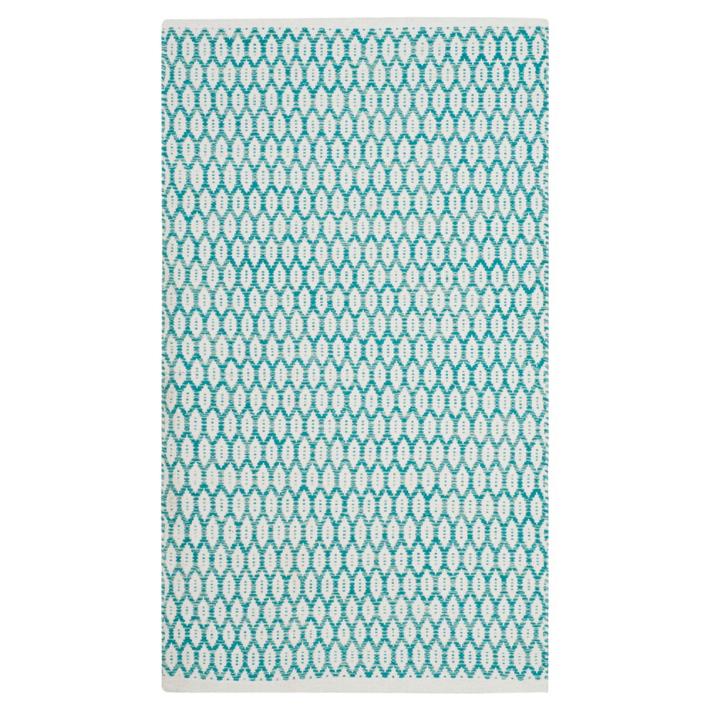 3'x5' Alena Woven Rug Aqua/Ivory - Safavieh