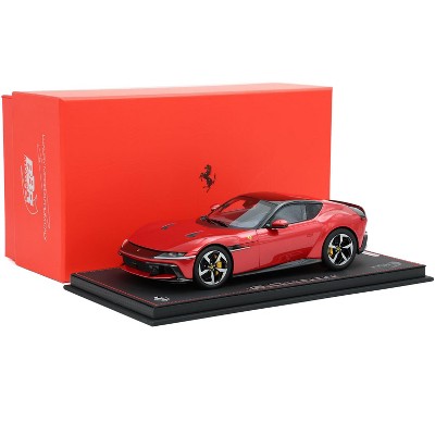 Ferrari 12Cilindri Rosso Imola Red with Black Top with DISPLAY CASE Limited Edition to 200 pieces 1/18 Model Car by BBR