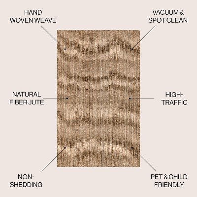 Handmade Braided Blue Jute 8' x 10' Reversible Area Rug