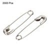 Unique Bargains Metal DIY Blankets Crafts Brooch Making Home Sewing Safety Pins 2000 Pcs - 3 of 4