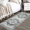 Washable Vintage Rug Non Slip Low Pile Rug Soft Retro Medallion Distressed Throw Floor Cover Foldable Indoor Carpet for Living Room Bedroom Playroom - 3 of 4