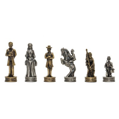 WE Games Civil War Chessmen - Pewter - King measures 3.38 in.