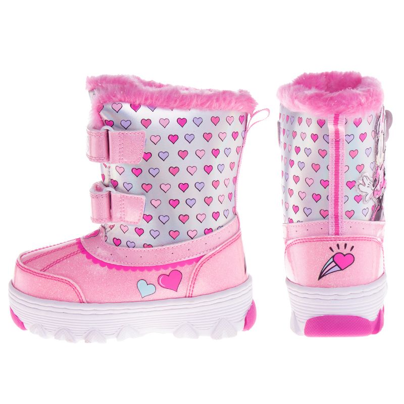 Josmo Kids Girls Minnie Mouse Boots, Water Resistant Snow Boots (Toddler/Little Kid), 5 of 8