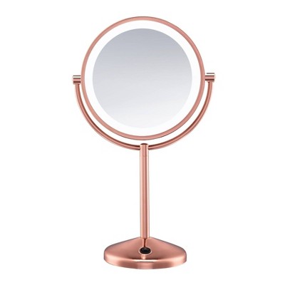 Conair LED Makeup Mirror - 1x & 10x Magnification - Rose gold