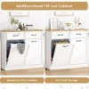 Trash Cabinet with Tilt-Out Panel - Conceals 10-Gallon Bins, 50lb Capacity, Anti-Tip Kit, Easy Assembly for Kitchen Storage - 4 of 4