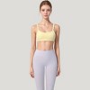 Anna-Kaci Active Women's Square Neck Sports Bra with Wide Fixed Straps and Smooth Seamless Design - 2 of 4