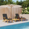 vidaXL Comfortable Black Outdoor Deck Chair Cushions 2 pcs - Oxford Fabric, Water and Dirt Resistant - 2 of 4