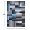 Emma and Oliver Modern Cubist Olefin Accent Runner Rug in Gradient Shades with Natural Jute Backing - 4 of 4