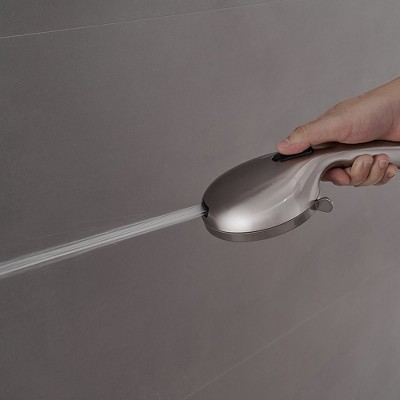 Brushed Nickel Dual Shower Head with Handheld and Filter