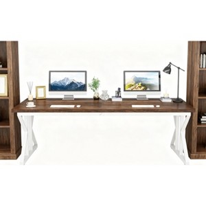 Gulches 78.7" Executive Two Person Computer Desk, Large Home Office Double Workstation? - 1 of 4