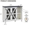 Farmhouse Shoe Cabinet with 2 Mesh Door & Adjustable Shelves, Freestanding Shoe Racks for 14 Shoes,  Rustic Shoe Organizers for Entryway, Off White - 3 of 4
