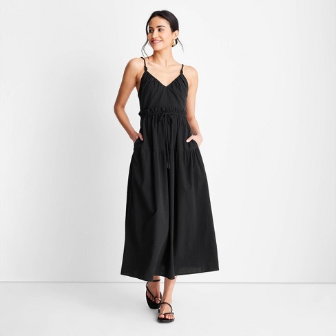 Women's Sleeveless Rope Tie Ruched Midi Dress - Future Collective™ With  Jenny K. Lopez : Target