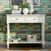 Console Table Traditional Design with Two Drawers and Bottom Shelf - 2 of 4