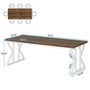 Resenkos Computer Desk, Office Desk, Study Desk,78.7" Executive Desk, Large Computer Desk Two Person Desk for Home Office,Brown & White - 2 of 3