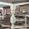 78" Cambrien Rustic Two-Tone Dining Table Antique White/Gray - HOMES: Inside + Out: Farmhouse Style, 6-Seater Rectangle - 3 of 4