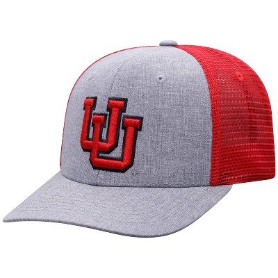 NCAA Utah Utes Men's Gray Chambray with Hard Mesh Snapback Hat