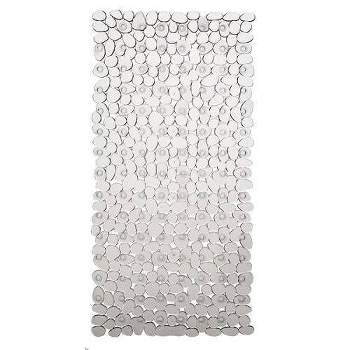17x38 Xl Non-slip Pebble Bath Mat For Tubs And Showers Gray