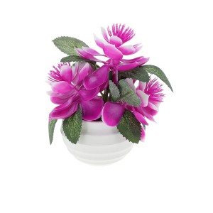 Unique Bargains Artificial Plants 3-Piece Spiral Lotus Plastic 4.33"x4.33"x4.33" 1 Pcs - 1 of 4