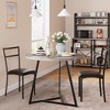Round Dining Table Set for 2, Modern Kitchen Table Chairs Set of 2,Small Dining Room Table Set with 2 Upholstered Chairs - 3 of 4