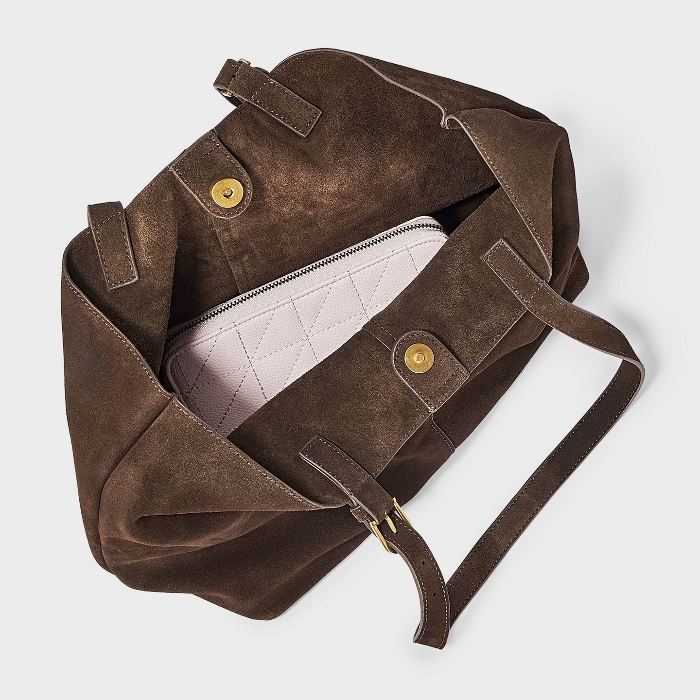 Сумка Universal Thread Suede Buckle Strap, цвет: Коричневый — фото 4