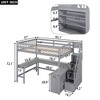 NicBex Full Size Loft Bed with L-Shaped Desk,Attached Storage Staircase,Space-Saving Loft Bed with 3-Tier Storage Shelves,Loft Bed for Kids,Teen - 3 of 4