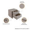 Manhattan Comfort Set of 2 Granville 2 Drawer Nightstands Light Gray: Modern Design, Soft Close, Metal Handles - 3 of 4
