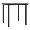 vidaXL 3 Piece Bistro Set with Cushions Gray Poly Rattan - 4 of 4