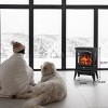 Kismile Electric Fireplace, Realistic Flame Effects Fireplace Heater Stove, Adjustable Brightness and Heating Mode, Overheating Safe Design - 3 of 4