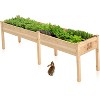 Raised Garden Bed with Legs 72x23x30 - Natural Cedar Wood Elevated Planter Box, Veggies, Herbs - 300lb Capacity - Natural Maple99 - 4 of 4