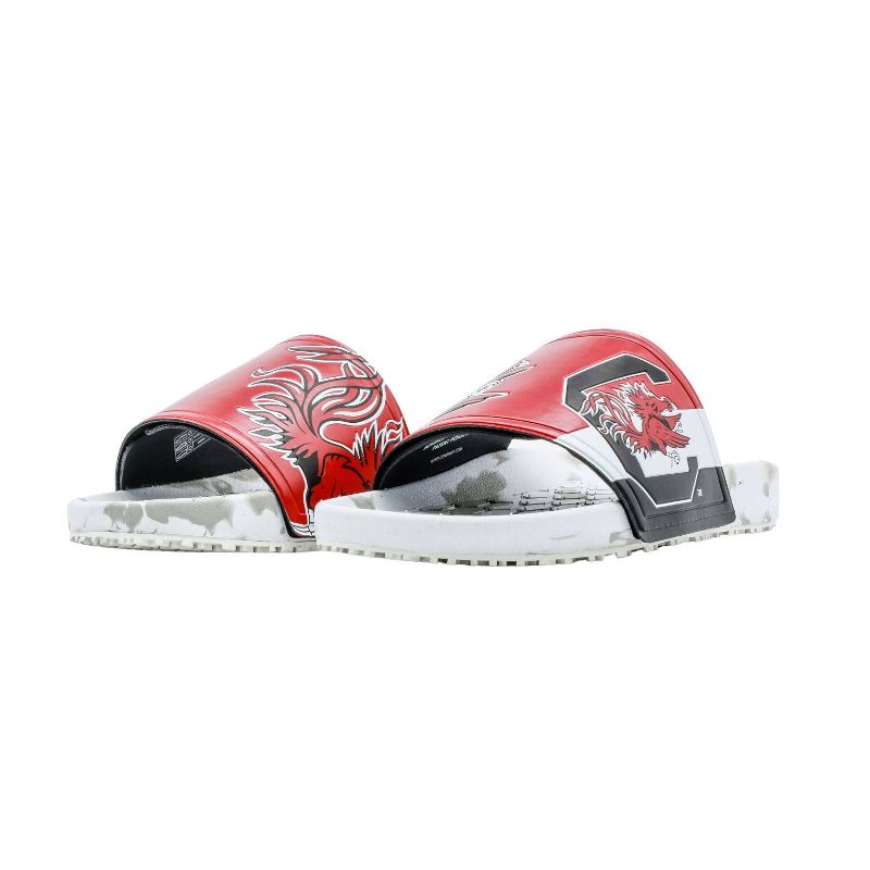 NCAA South Carolina Gamecocks Slydr Pro White Sandals - Red , 4 of 8