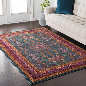 Hauteloom Cleveland Colorful Traditional Area Rug - 1 of 4