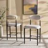 Covelle Counter Stool (Set of 2)  - BST6402A - Black Gold/Dove Grey - Safavieh - 3 of 4