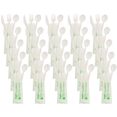 Jaya Disposable Cutlery Place Setting Compostable - Pack of 25