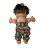 Doll Clothes Superstore Cat Print Romper Fits New Born Preemie Cabbage Patch Kid Dolls - 4 of 4