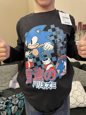 Sonic Frontiers Sonic The Hedgehog Crew Neck Long Sleeve Men's Black Tee :  Target