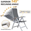 SKRAN 2-Pcs Adjustable Patio Folding Chairs,Aluminium Frame Reclining Sling Lawn Chairs,Textilene Fabric,No Assembly Required,For Outdoor, Camping - 3 of 4