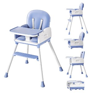 BabyBond Portable 3 in 1 Baby High Chair, Convertible High Chair for Babies and Toddlers with 5 Point Harness and Three Adjustable Height Settings - 1 of 4