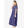 Dreams & Co. Plus Size Long Floral Print Cotton Gown - 4 of 4