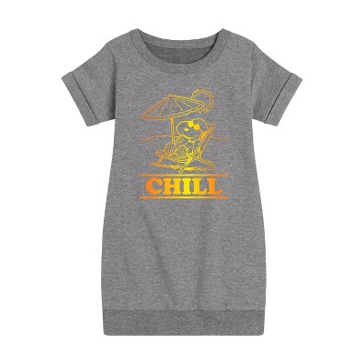 - Peanuts - Chill Snoopy Graphic Short Sleeve Fleece Dress