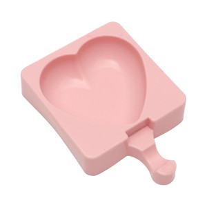 Unique Bargains Popsicles Mould Heart Shape Comes with 20 Stick Hand Washable 3.74"x5.71" 1 Pc - 1 of 4