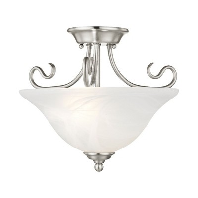 Livex Lighting Coronado 2 - Light Semi-Flush Mount in  Brushed Nickel