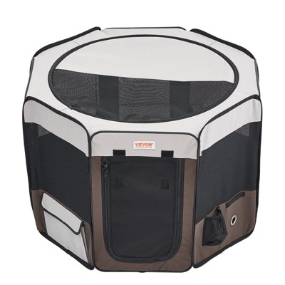 Munora 36" Foldable Pet Playpen, Portable Octagon Dog Playpen with Waterproof 600D Oxford Fabric for Puppy, Cat, Indoor & Outdoor Use