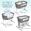 3 in 1 Bassinet, Bedside Sleeper, & Playpen, Easy Folding Portable Crib (Grey) - 2 of 4